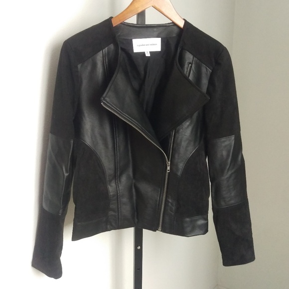 Cupcakes & Cashmere Moto Jacket - Vegan 2 Tone (S) - Picture 7 of 11